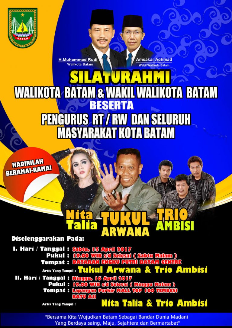 Flyer Silaturahmi Walikota dan Wakil Walikota Batam  Bersam 